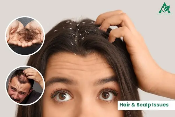 Homeopathy treatment for hair fall alopecia dandruff and itchy scalp